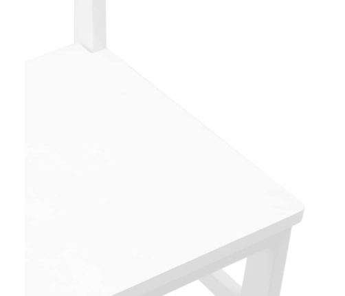 Sillas de comedor 2 unidades madera maciza de caucho blanco