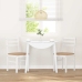 Sillas de comedor con cojines 2uds madera maciza blanco caucho