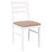 Sillas de comedor con cojines 2uds madera maciza blanco caucho