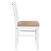 Sillas de comedor con cojines 2uds madera maciza blanco caucho