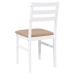 Sillas de comedor con cojines 2uds madera maciza blanco caucho
