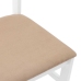 Sillas de comedor con cojines 2uds madera maciza blanco caucho