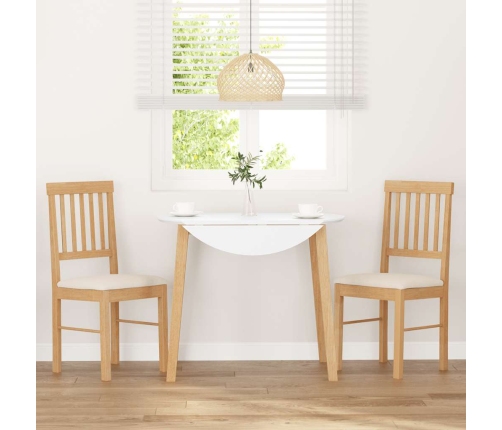 Sillas de comedor con cojines 2 uds madera maciza caucho