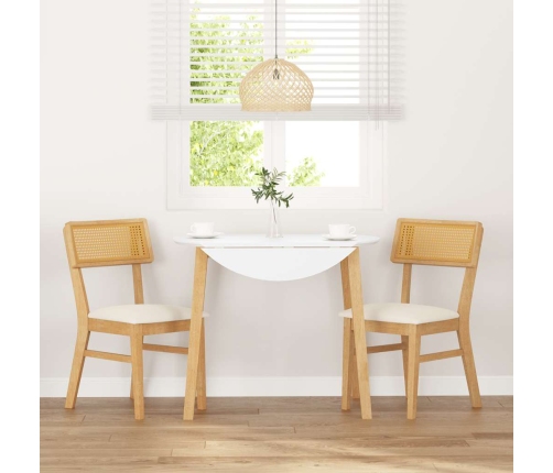 Sillas de comedor con cojines 2 uds madera maciza caucho