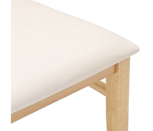 Sillas de comedor con cojines 2 uds madera maciza caucho