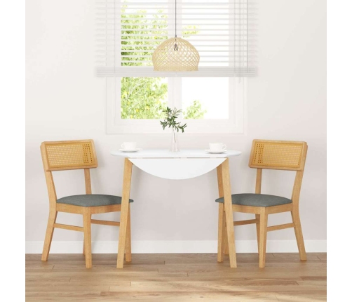 Sillas de comedor con cojines 2 uds madera maciza caucho