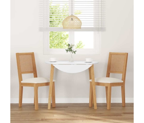 Sillas de comedor con cojines 2 uds madera maciza caucho