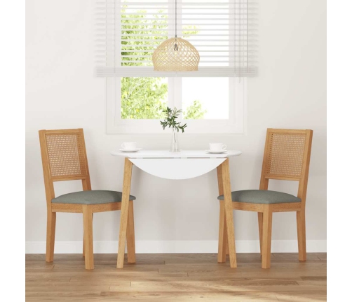 Sillas de comedor con cojines 2 uds madera maciza caucho