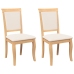 Sillas de comedor con cojines 2uds madera maciza natural caucho