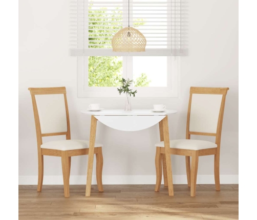 Sillas de comedor con cojines 2uds madera maciza natural caucho