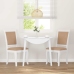 Sillas de comedor con cojines 2uds madera maciza blanco caucho