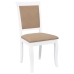 Sillas de comedor con cojines 2uds madera maciza blanco caucho