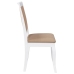 Sillas de comedor con cojines 2uds madera maciza blanco caucho