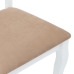 Sillas de comedor con cojines 2uds madera maciza blanco caucho