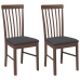 Sillas de comedor con cojines 2 uds madera maciza marrón caucho