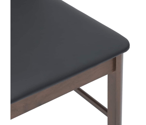 Sillas de comedor con cojines 2 uds madera maciza marrón caucho
