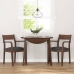 Sillas de comedor con cojines 2 uds madera maciza marrón caucho
