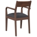 Sillas de comedor con cojines 2 uds madera maciza marrón caucho