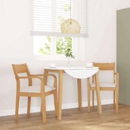 Sillas de comedor con cojines 2uds madera maciza natural caucho