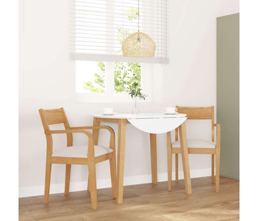 Sillas de comedor con cojines 2uds madera maciza natural caucho