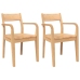 Sillas de comedor  2 uds madera maciza natural caucho