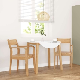 Sillas de comedor  2 uds madera maciza natural caucho