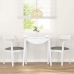 Sillas de comedor con cojines 2uds madera maciza blanco caucho