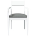 Sillas de comedor con cojines 2uds madera maciza blanco caucho