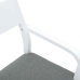 Sillas de comedor con cojines 2uds madera maciza blanco caucho