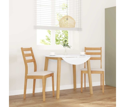 Sillas de comedor con cojines 2uds madera maciza natural caucho