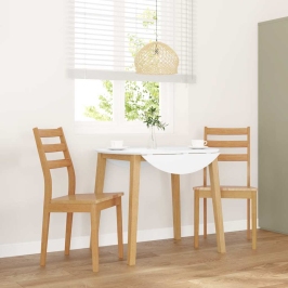 Sillas de comedor  2 uds madera maciza natural caucho