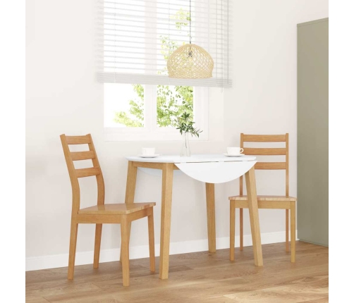 Sillas de comedor  2 uds madera maciza natural caucho