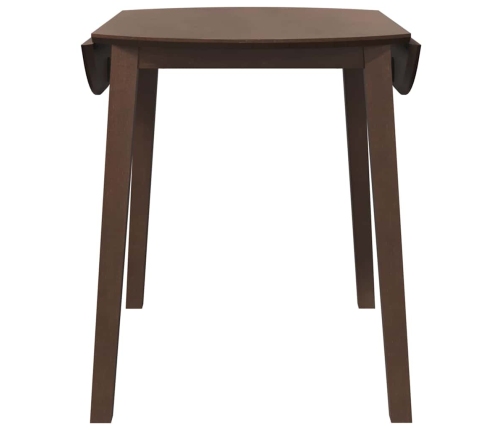 Mesa de comedor de madera maciza de caucho marrón