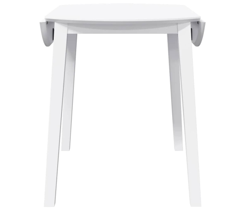 Mesa de comedor de madera maciza de caucho blanco