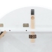 Mesa de comedor de madera maciza de caucho blanco