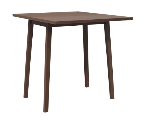 Mesa de comedor de madera maciza de caucho marrón