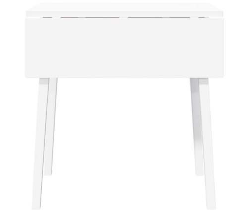 Mesa de comedor de madera maciza de caucho blanco