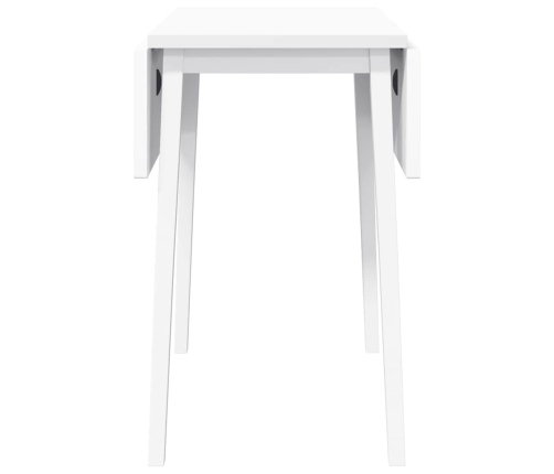 Mesa de comedor de madera maciza de caucho blanco