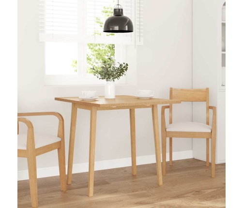 Dining Table Natural Solid Wood Rubber