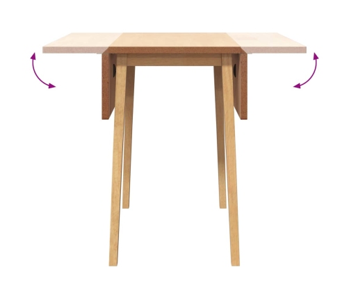 Dining Table Natural Solid Wood Rubber