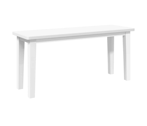 Banco 90 cm madera maciza caucho blanco