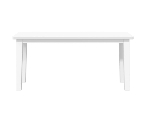 Banco 90 cm madera maciza caucho blanco