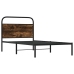 Estructura de cama sin colchón 100x200 cm madera roble ahumado
