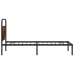 Estructura de cama sin colchón 100x200 cm madera roble ahumado
