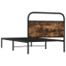 Estructura de cama sin colchón 100x200 cm madera roble ahumado