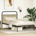 Estructura de cama sin colchón 90x200 cm madera roble Sonoma