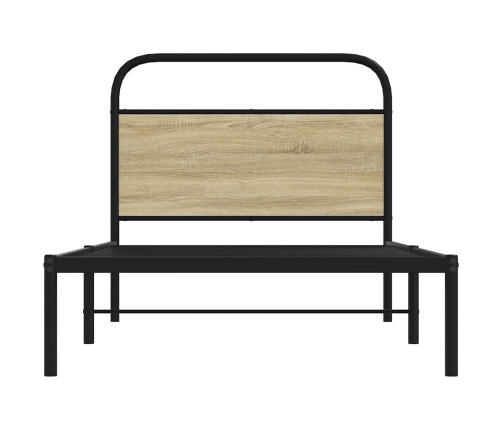 Estructura de cama sin colchón 90x200 cm madera roble Sonoma