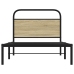Estructura de cama sin colchón 90x200 cm madera roble Sonoma