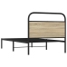 Estructura de cama sin colchón 90x200 cm madera roble Sonoma