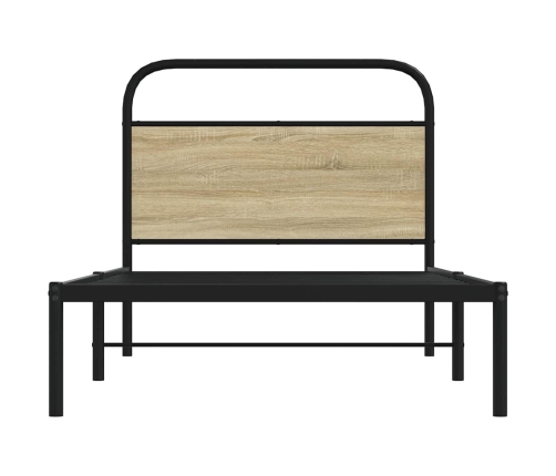 Estructura de cama sin colchón 107x203 cm madera roble Sonoma